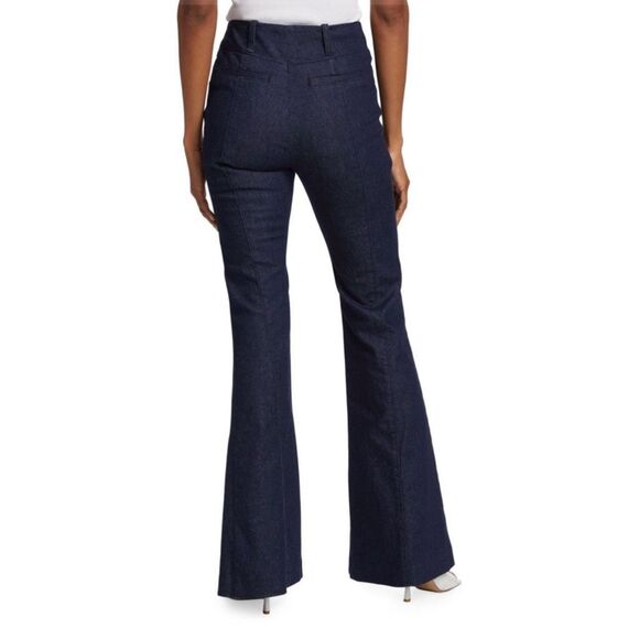 NWT FRAME high rise stretch flare jeans, dark blue Size 28 - Picture 3 of 5